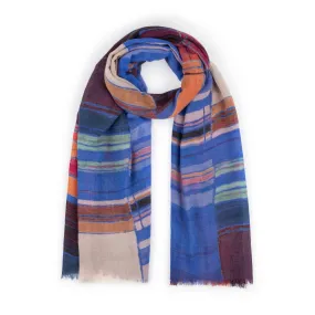 Abstract Jewel Blocks Wool Scarf