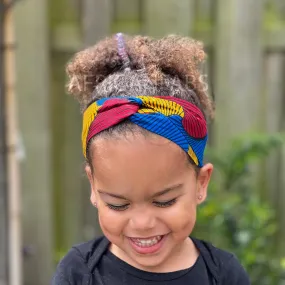 African print Headband - Kids - Hair Accessories - Blue Santana VLISCO