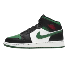 Air Jordan 1 Mid GS 'Black Pine Green'