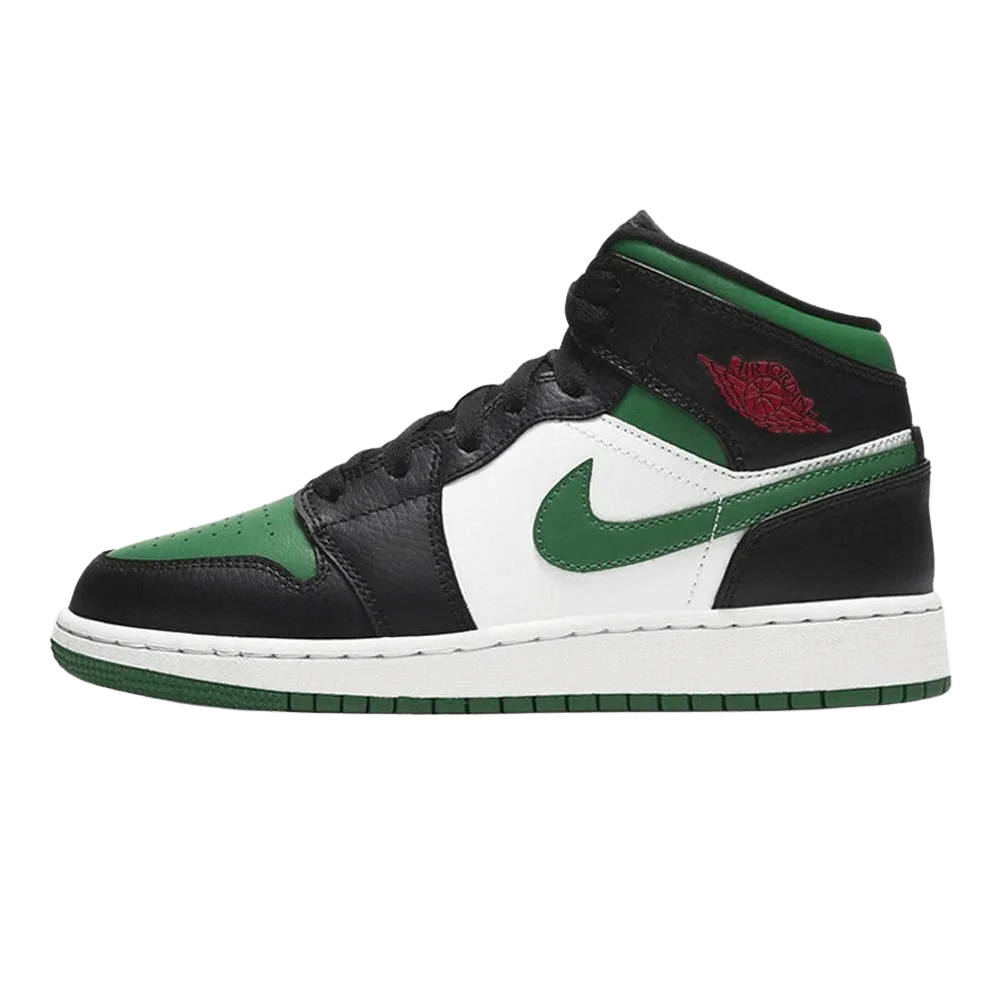 Air Jordan 1 Mid GS 'Black Pine Green'