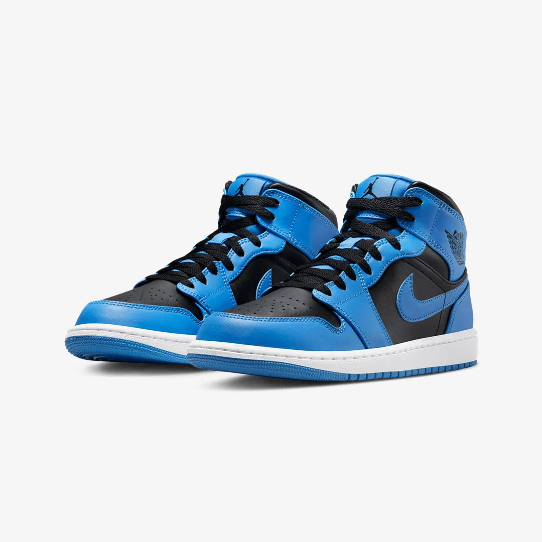 AIR JORDAN 1 MID 'UNIVERSITY BLUE/BLACK-WHITE'