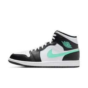 Air Jordan 1 Mid (White/Green Glow/Black)