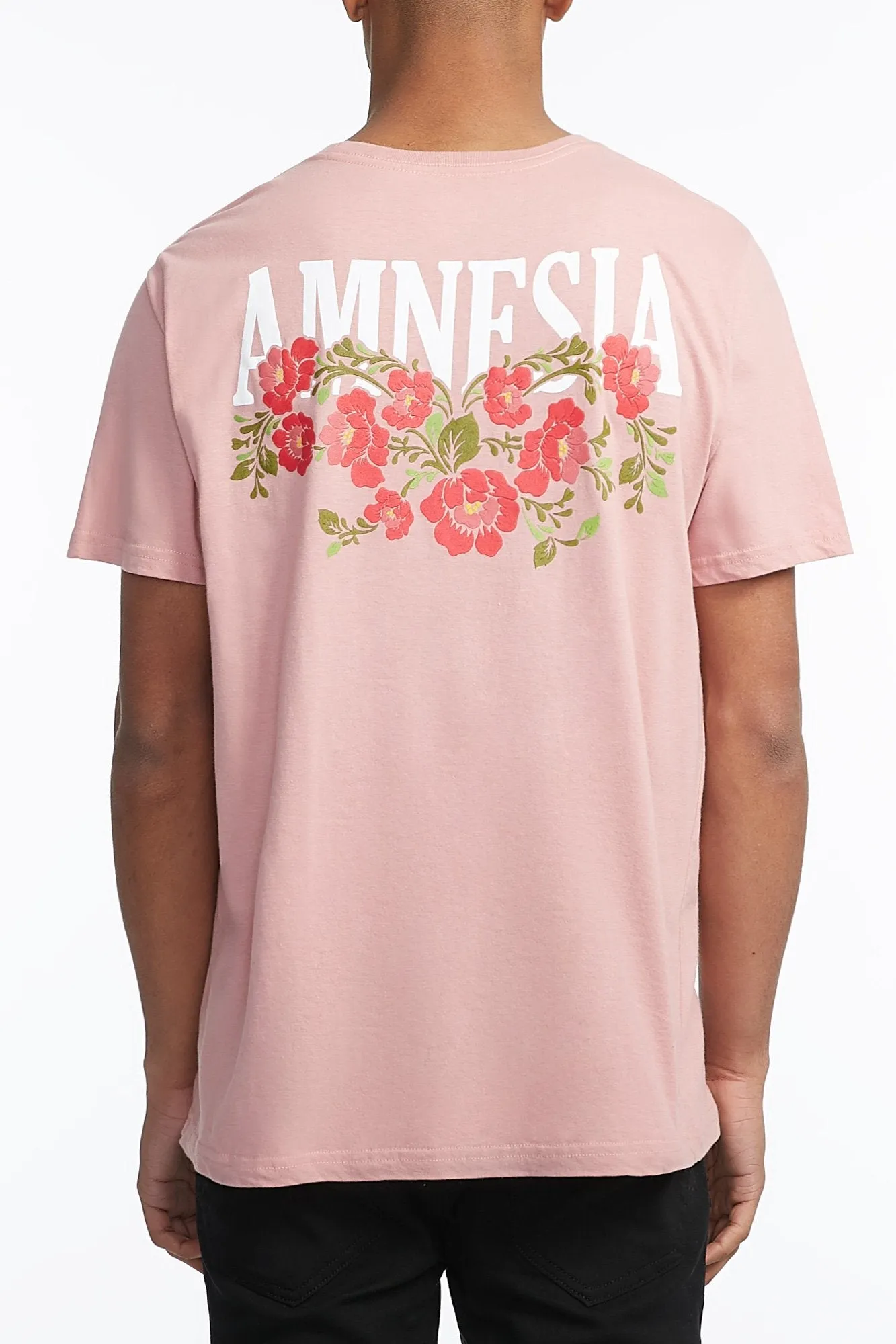 Amnesia Rose Back Print Short Sleeve Tee