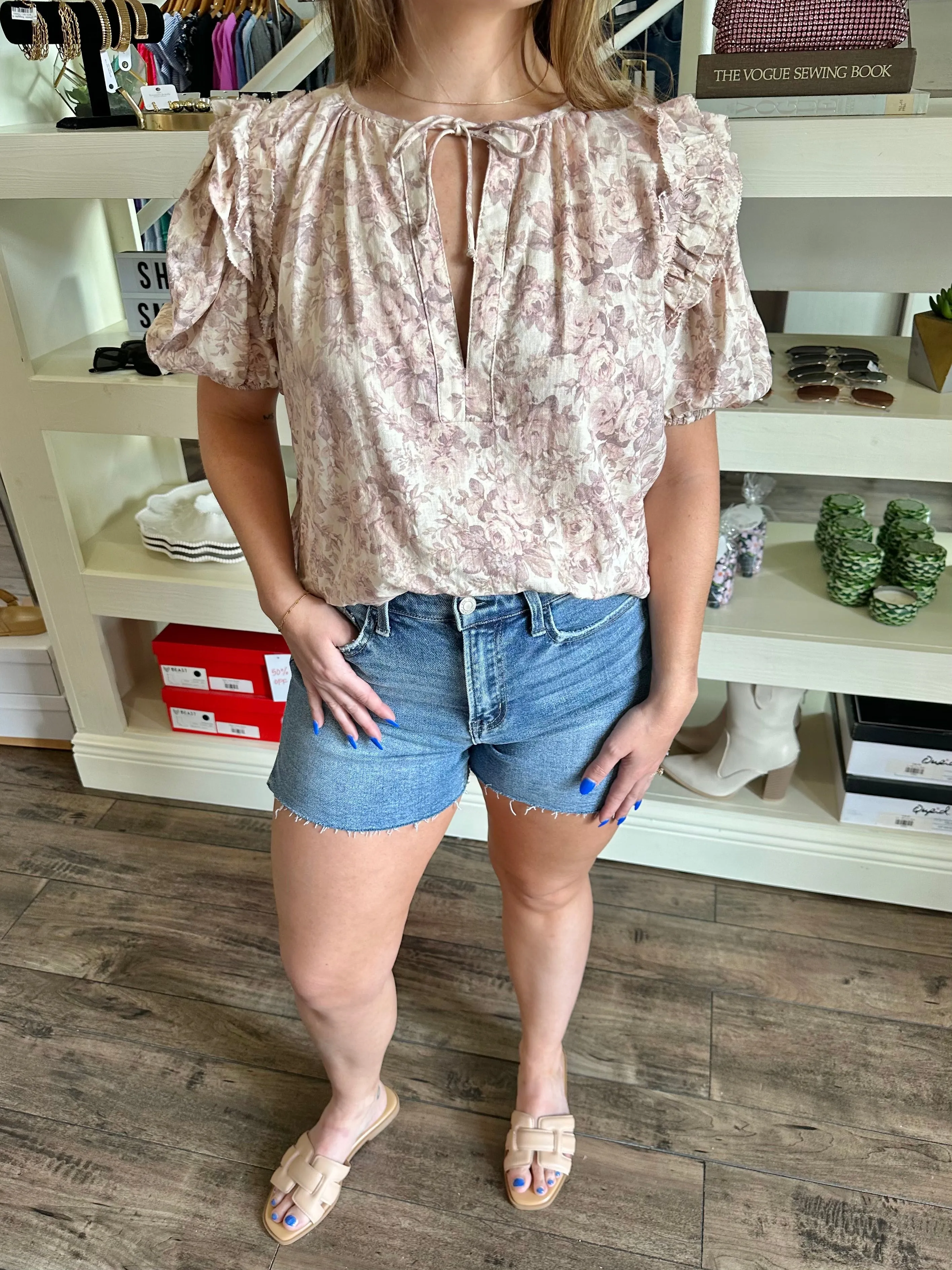 Blush Rose Floral Top