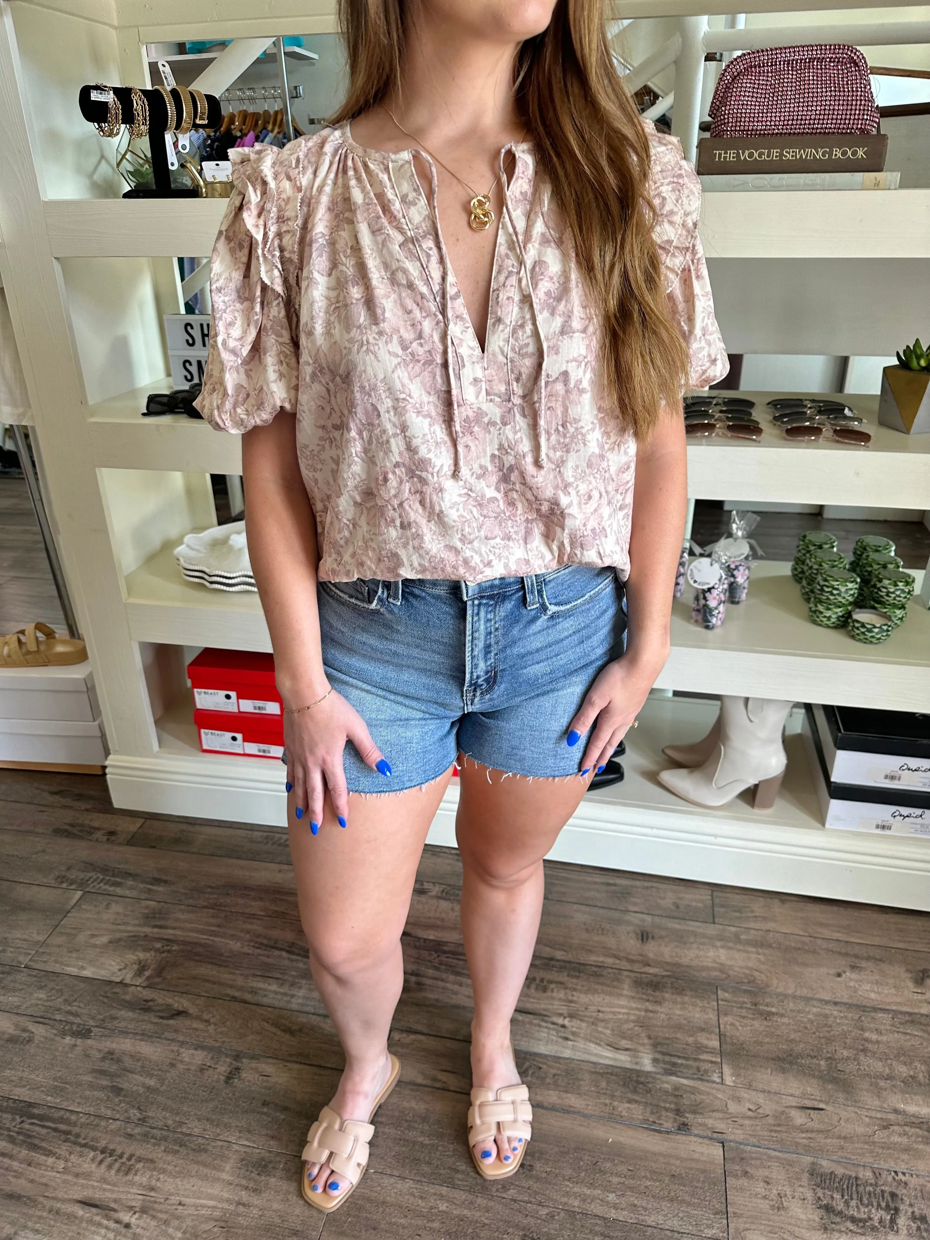 Blush Rose Floral Top