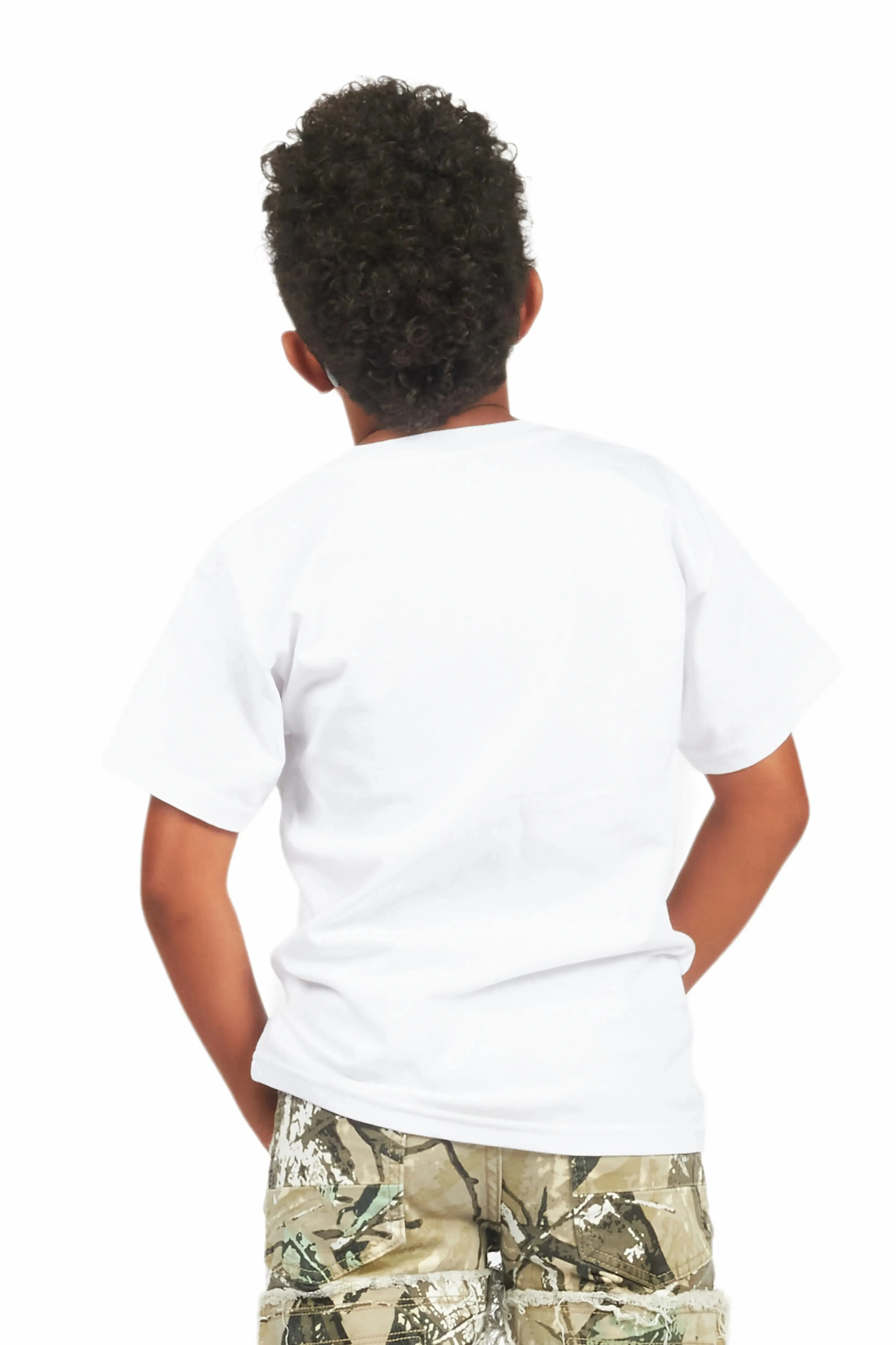 Boys Alaric White/Black Graphic T-Shirt