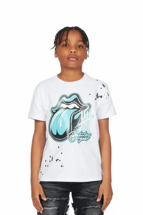 Boys Isaac White Graphic T-Shirt