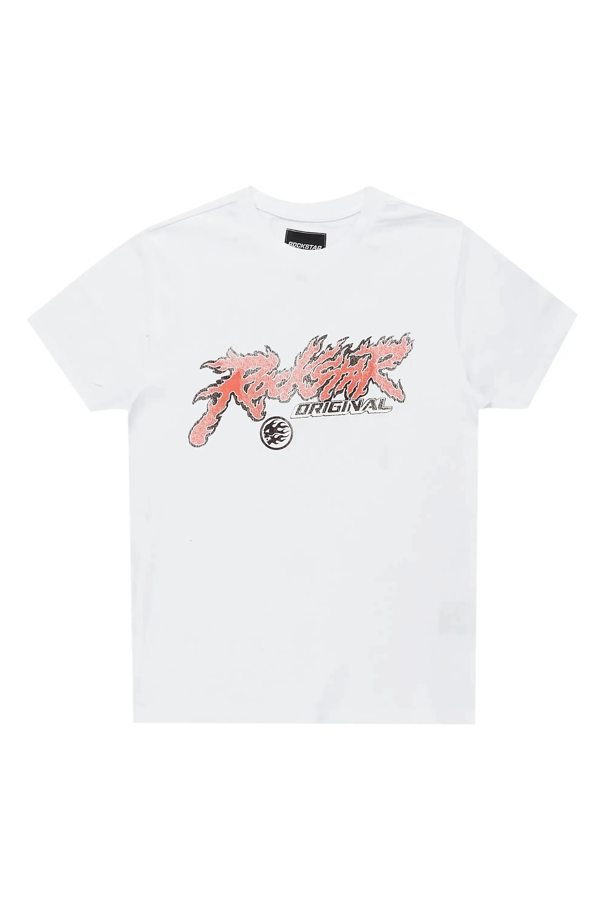 Boys Maliki White Graphic T-Shirt