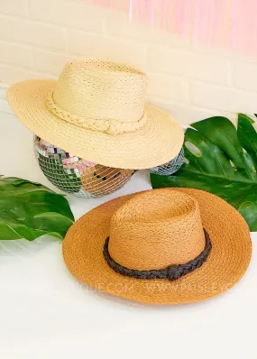 Braided Straw Fedora - 2 Colors - FINAL SALE