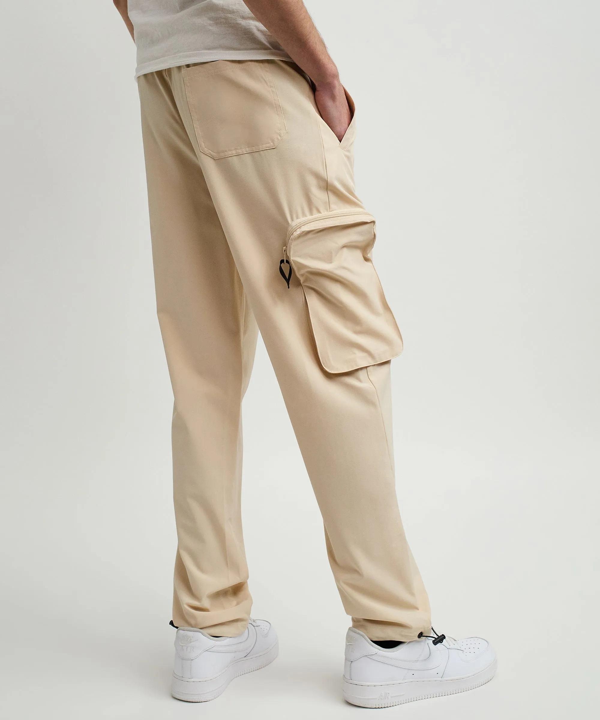 Bridges Utility Stretch Tech Nylon Cargo Pants - Cream