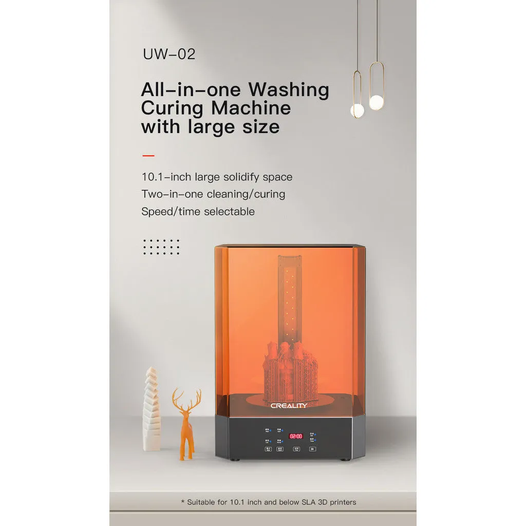 Creality UW-02 Washing & Curing Machine with Large Model Cleaning/Curing & Speed/Time Settings