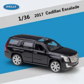 Diecast 1:36 Scale 2017 Cadillac Escalade SUV Simulator Pull Back Car Model Car Metal Alloy Toy Car Vehicle For Kids Gifts