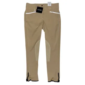 Eurofit 'Bling' Full Seat Breeches in Tan/White Piping - Women's 30L