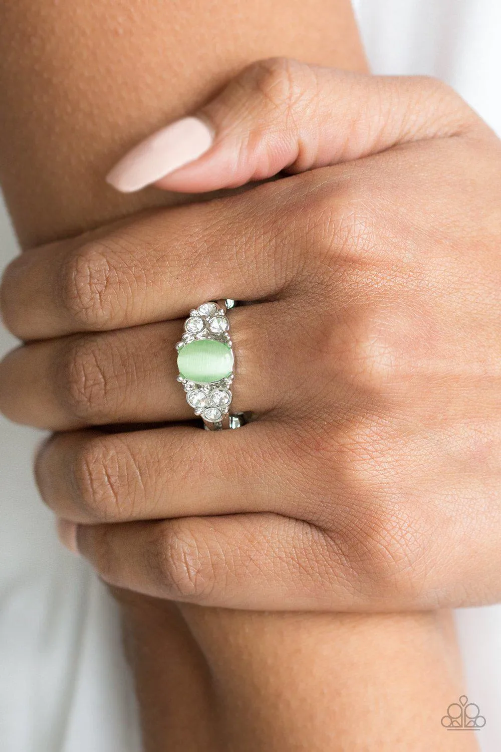 Extra Spark-tacular Green Moonstone Ring - Paparazzi Accessories