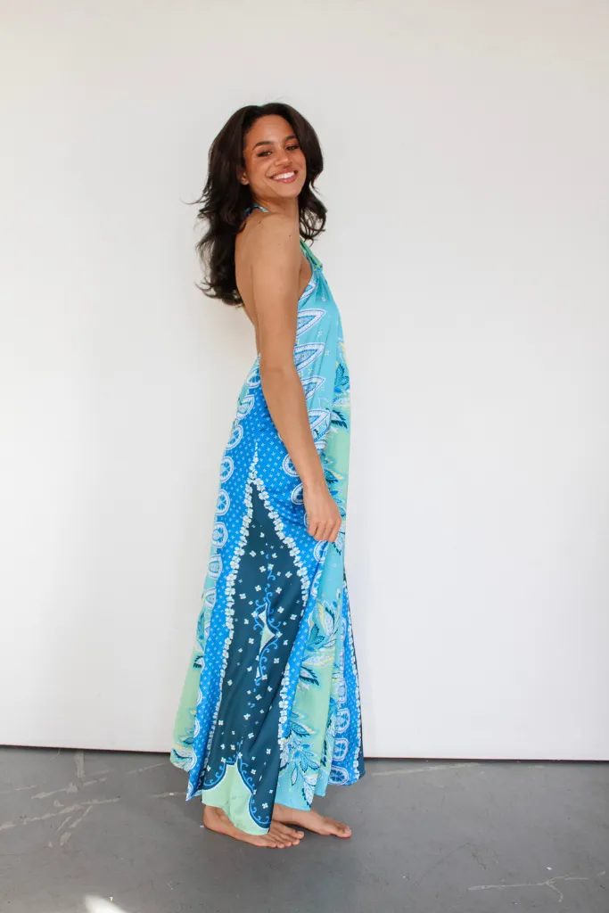 Find Me An Oasis Halter Maxi Dress