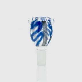 Glass Cone - Light & Dark Blue Swirls - 14mm