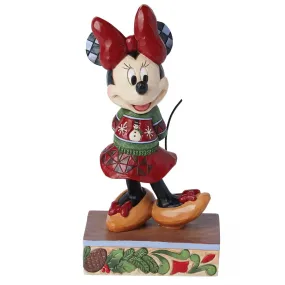 Jim Shore Disney Traditions Holiday Ready Minnie Mouse Figurine