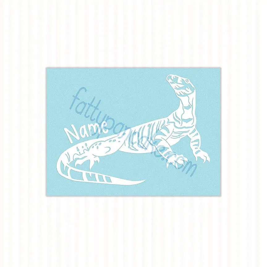 Lace Monitor Decal, Waterproof Vinyl Decal, Cute Reptile Gift