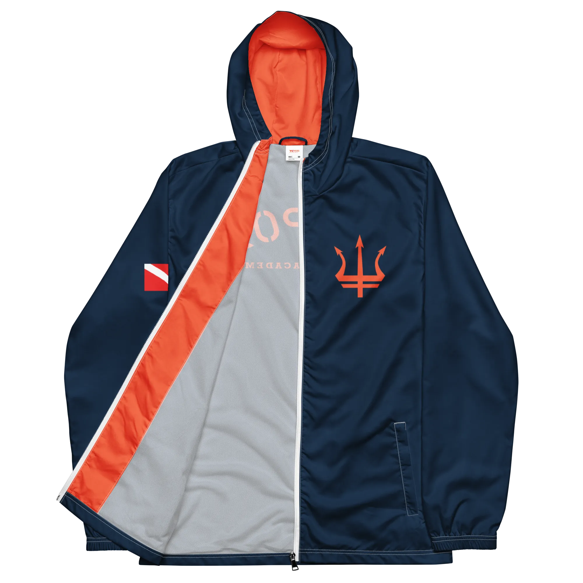 Leros Diving Academy Navy Men’s windbreaker