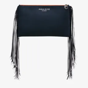 Maxi Fringe Clutch "Oxford Blue"