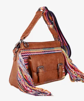 Montana West Knit Fringe Crossbody Bag