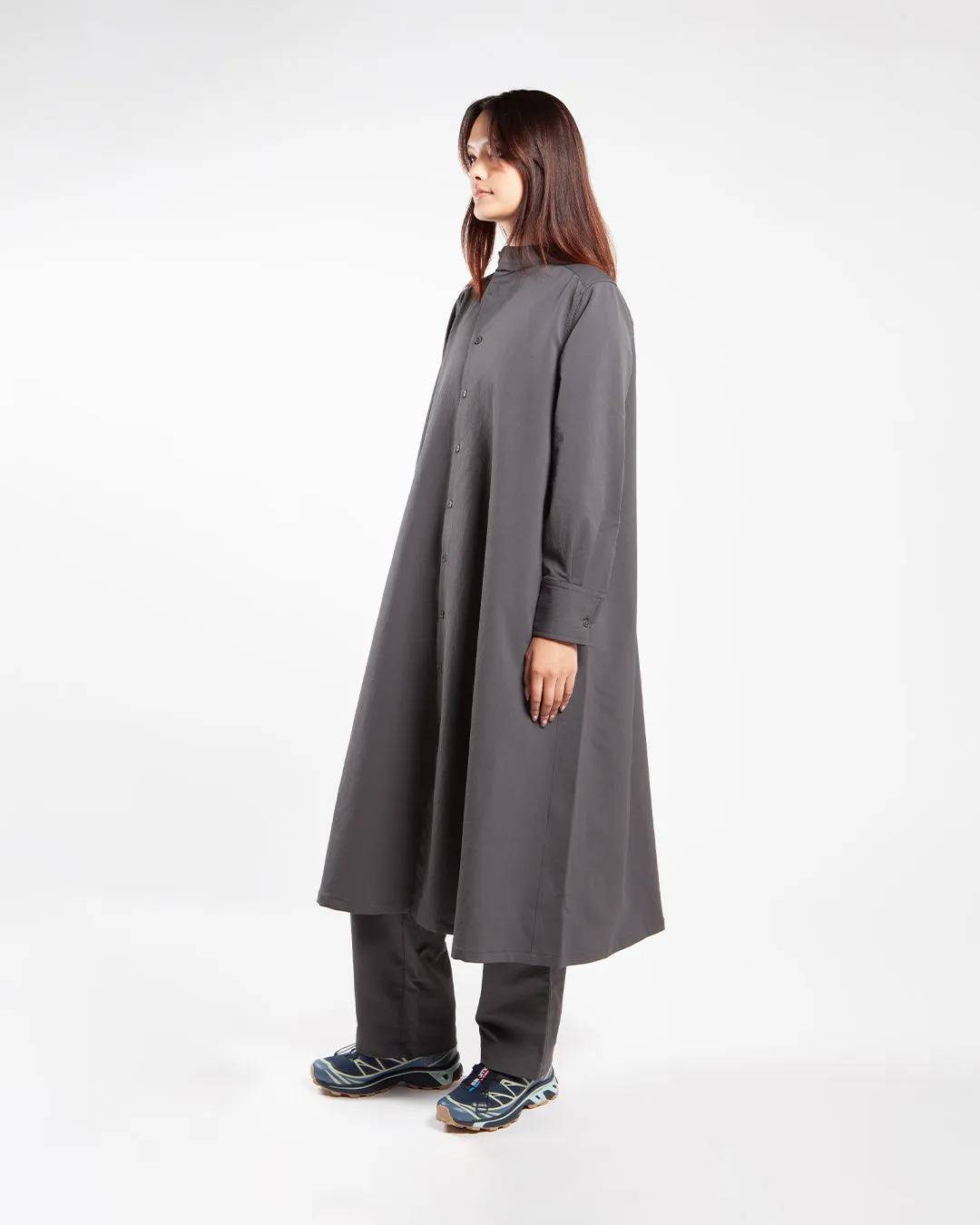 nanamica Alphadry Shirt Dress Gray