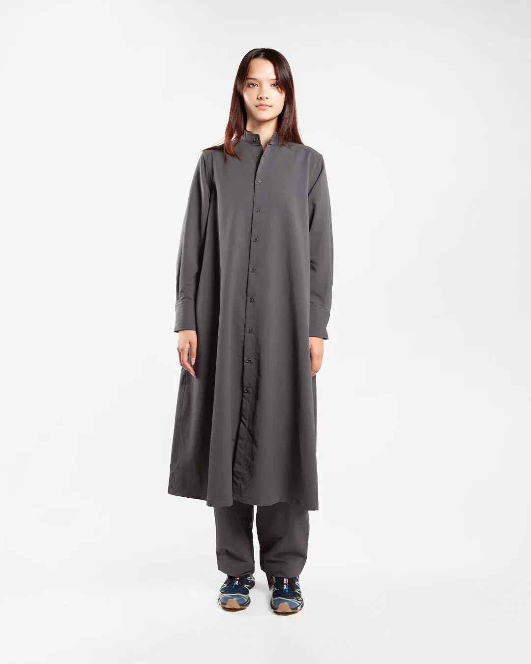 nanamica Alphadry Shirt Dress Gray