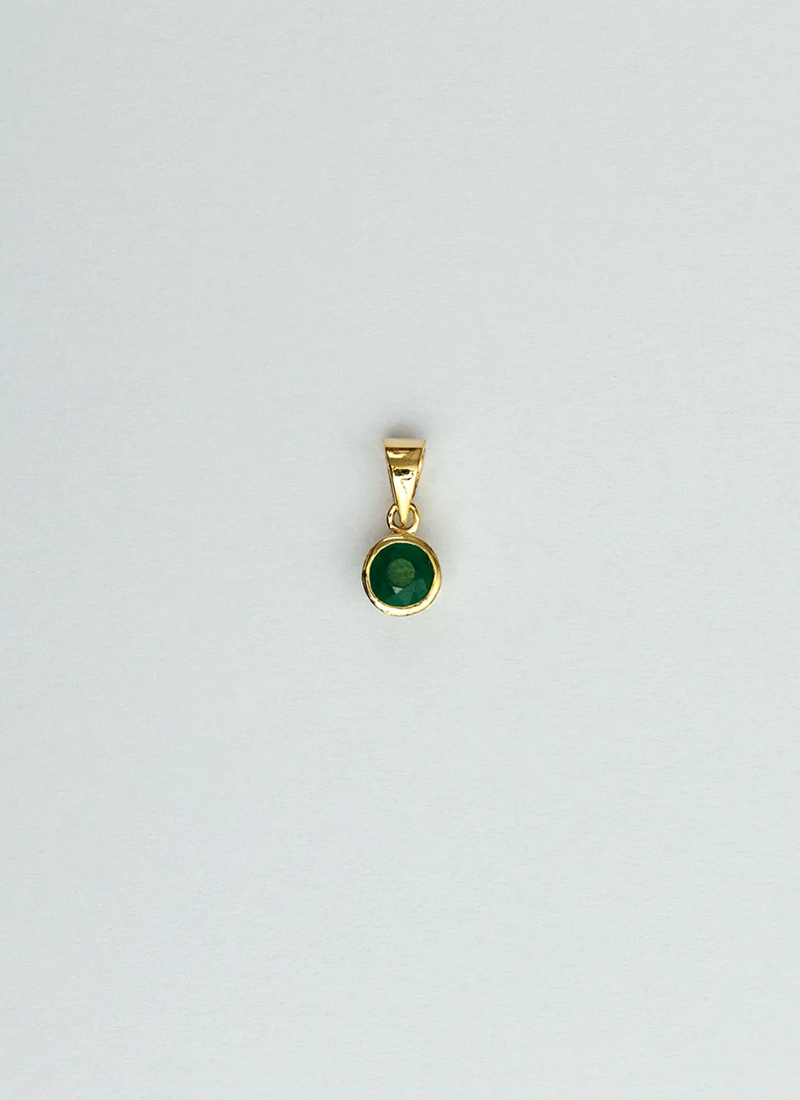 Polly birthstone charm 14k gold