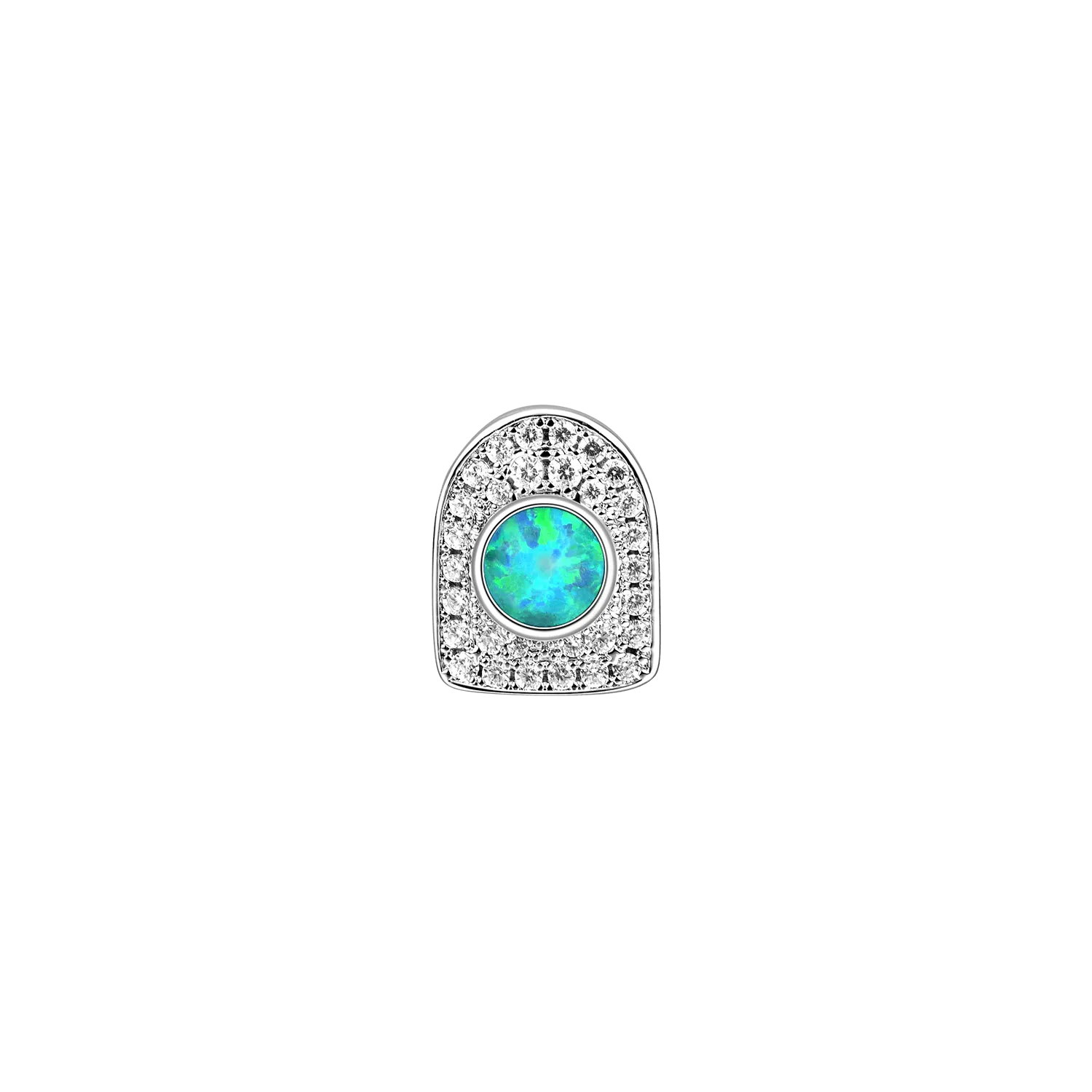 Pre-made Single Round Opal Grillz