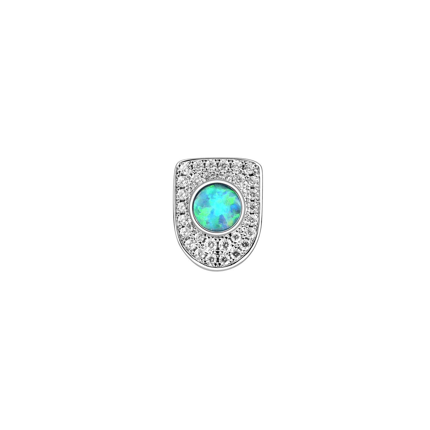 Pre-made Single Round Opal Grillz