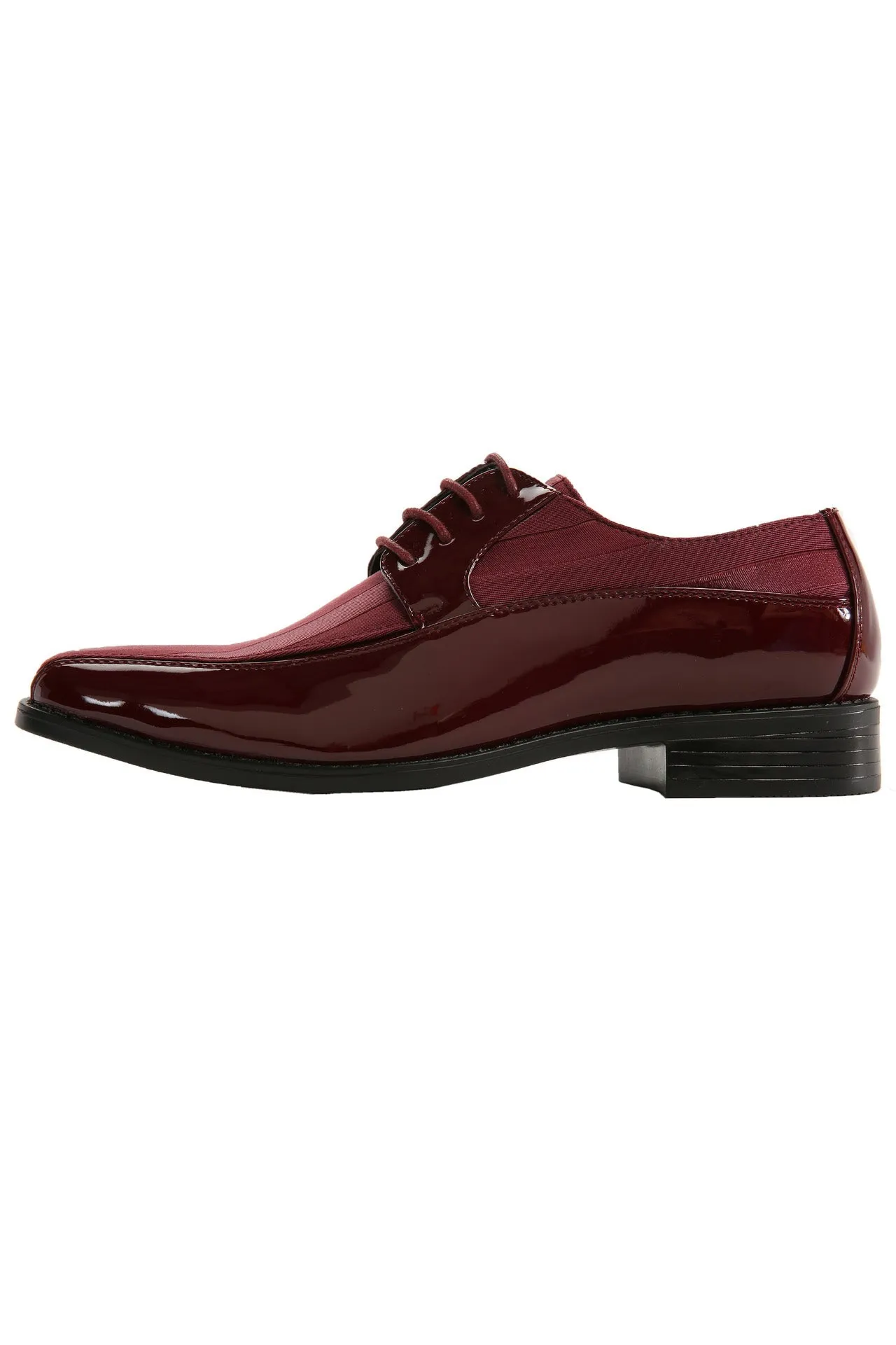 "179" Burgundy Striped Tuxedo Shoes