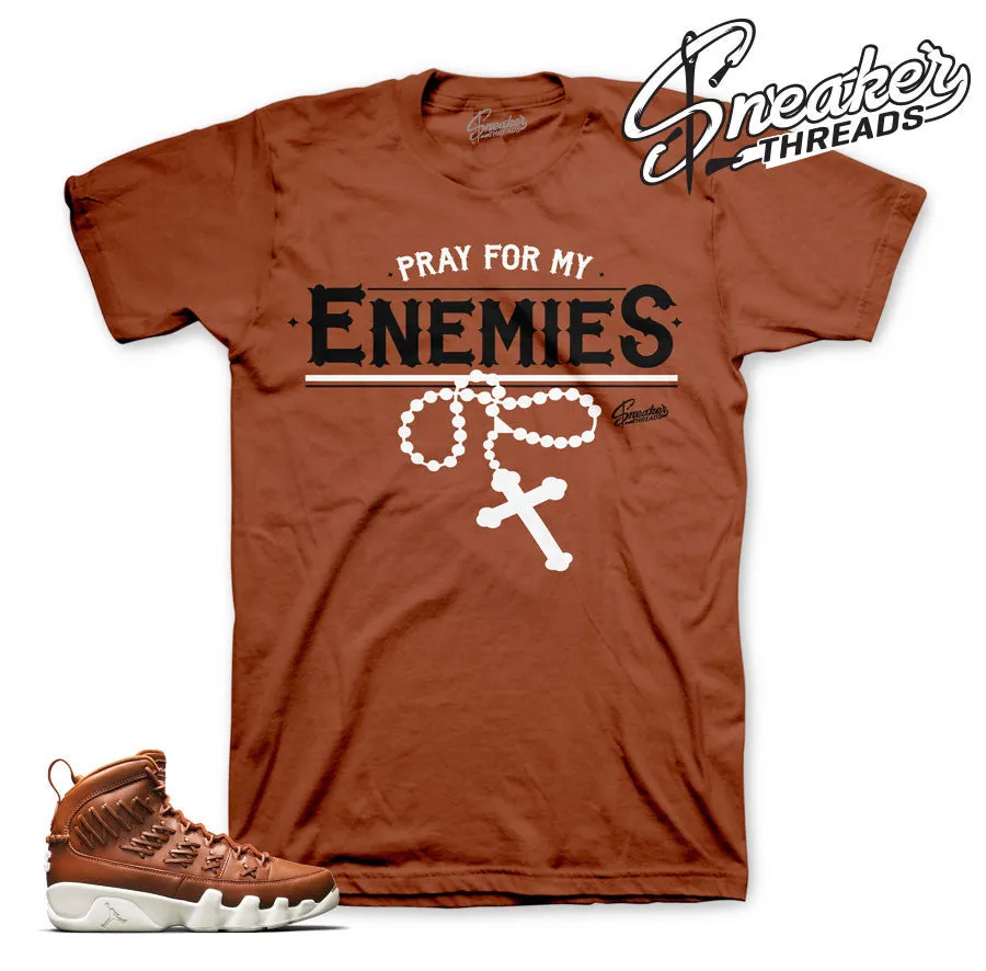 Retro 9 Baseball Glove Enemies Shirt (HAZELNUT)