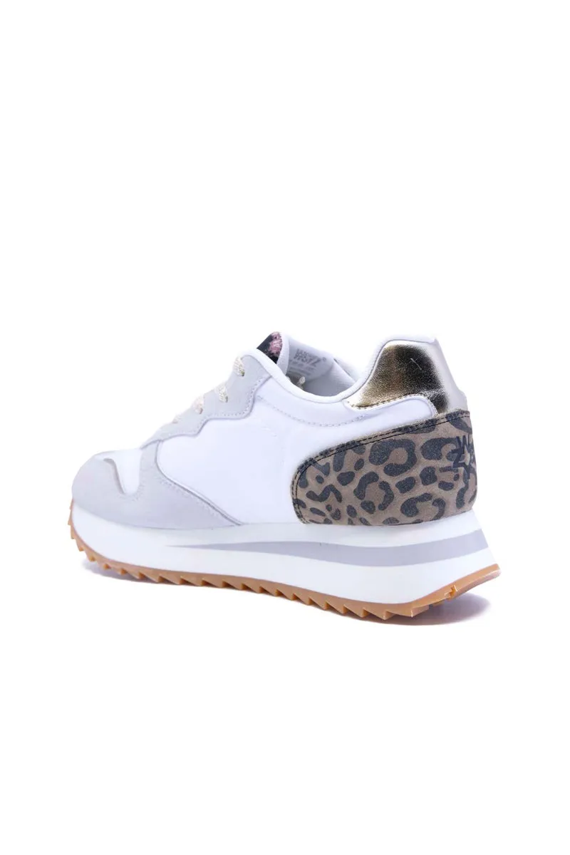 Rhea W Suede/Nylon/Animalier White-Brown