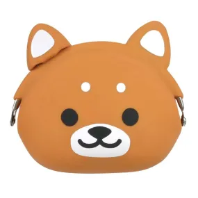 Shiba Puppy Dog Shaped Mimi Pochi Animal Friends Silicone Clasp Coin Purse Pouch