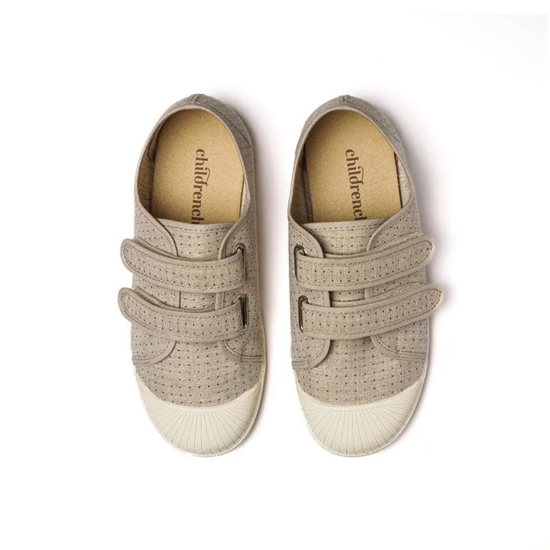 Shimmer Dots Double Sneaker in Taupe