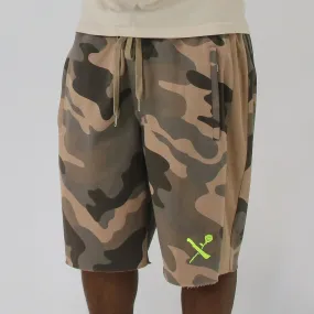 SRVL TAN WOODLAND/VOLT SHORTS