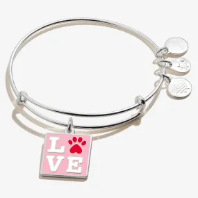 Stamp of Love Paw Charm Bangle Bracelet