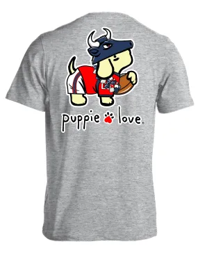 STEEL BLUE AND BATTLE RED MASCOT PUP (PRINTED TO ORDER)