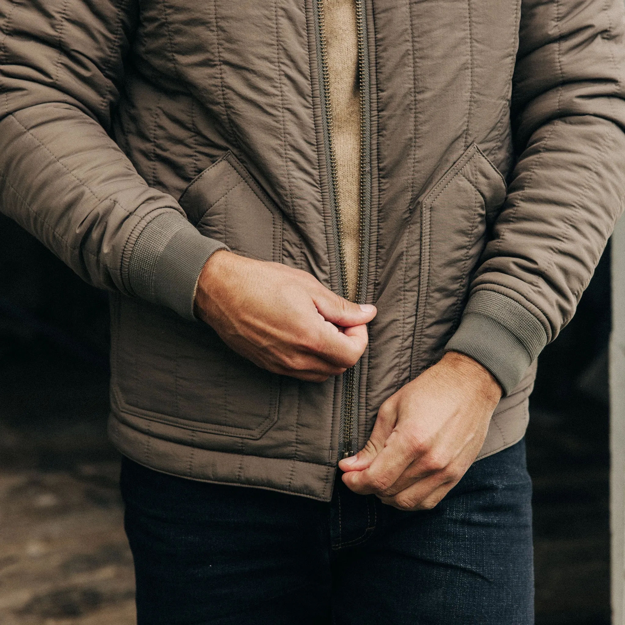 The Able Jacket in Morel Quilted Nylon