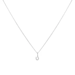 Tiny Horseshoe Necklace | Silver