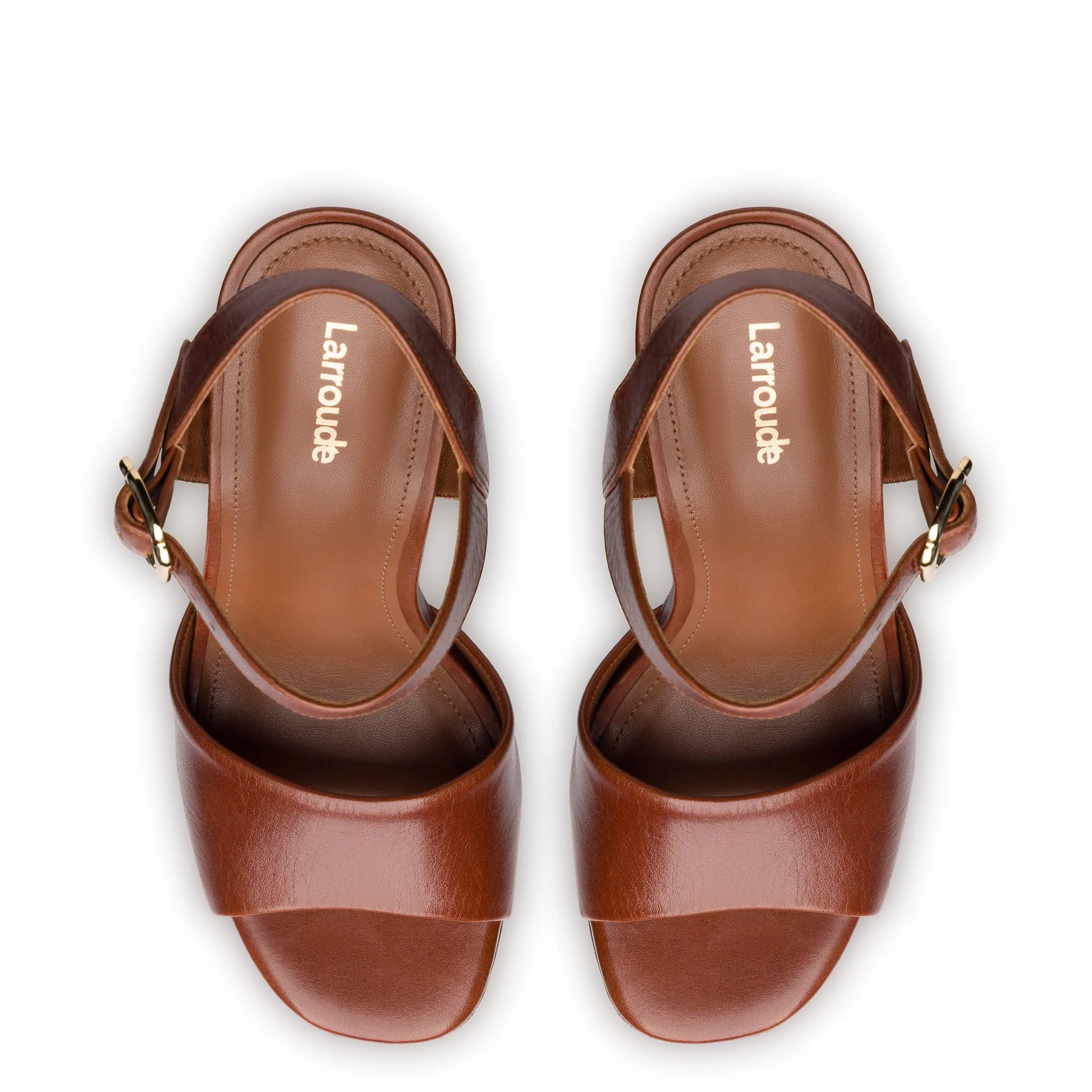 Vanessa Platform Sandal In Caramel Leather