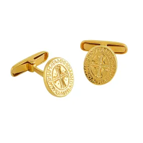 Wash-Thy-Sins Gold Cufflinks