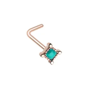 WILDKLASS Rose Gold Arabian Princess L-Shape Nose Ring