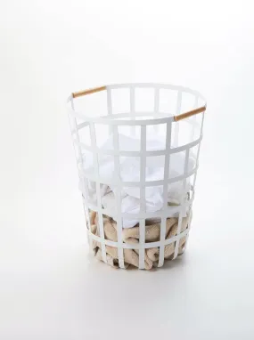 Yamazaki |  Tosca  Laundry  Basket Round  White